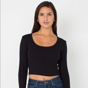 Black crop top American Apparel